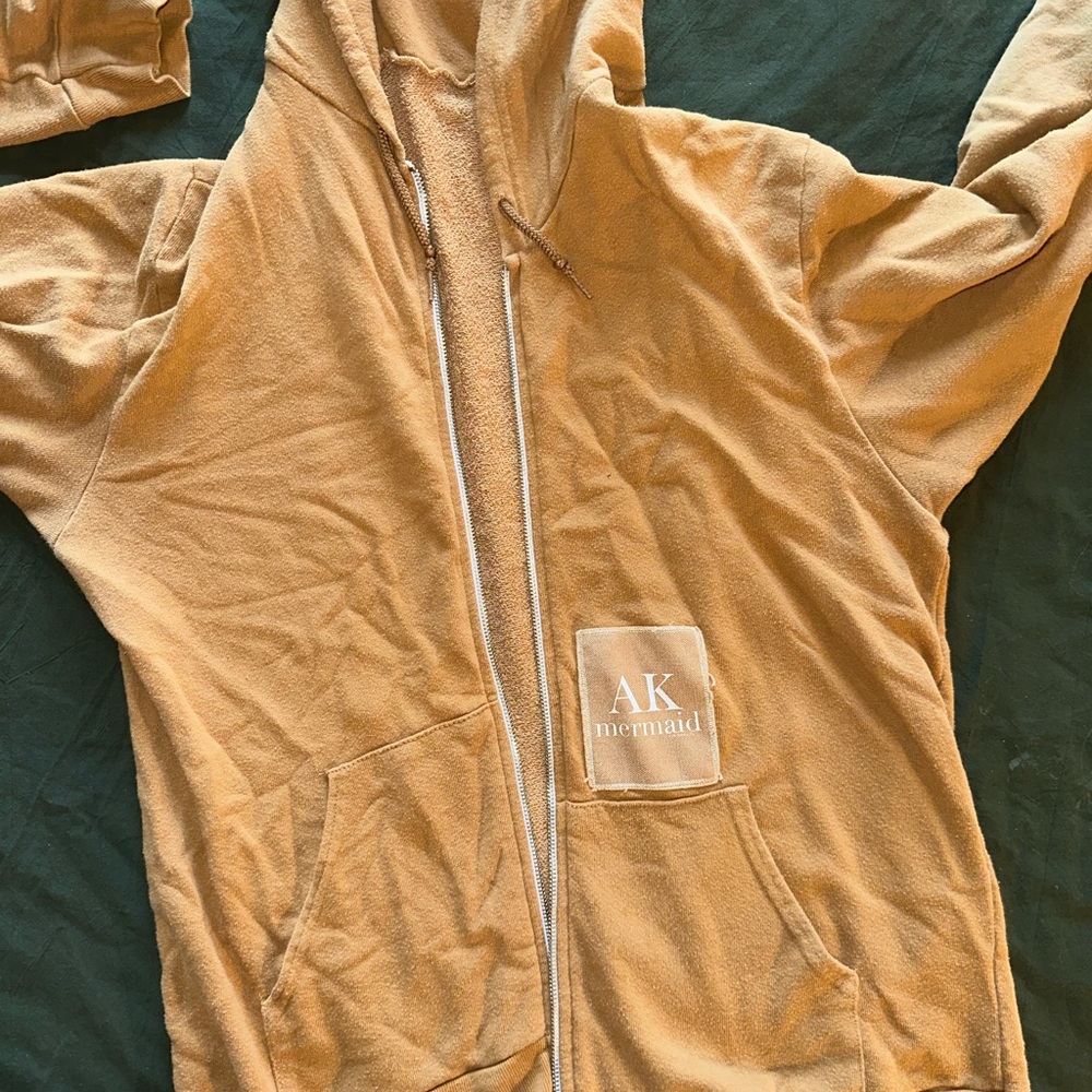 AK Mermaid Tan Zip-Up Hoodie